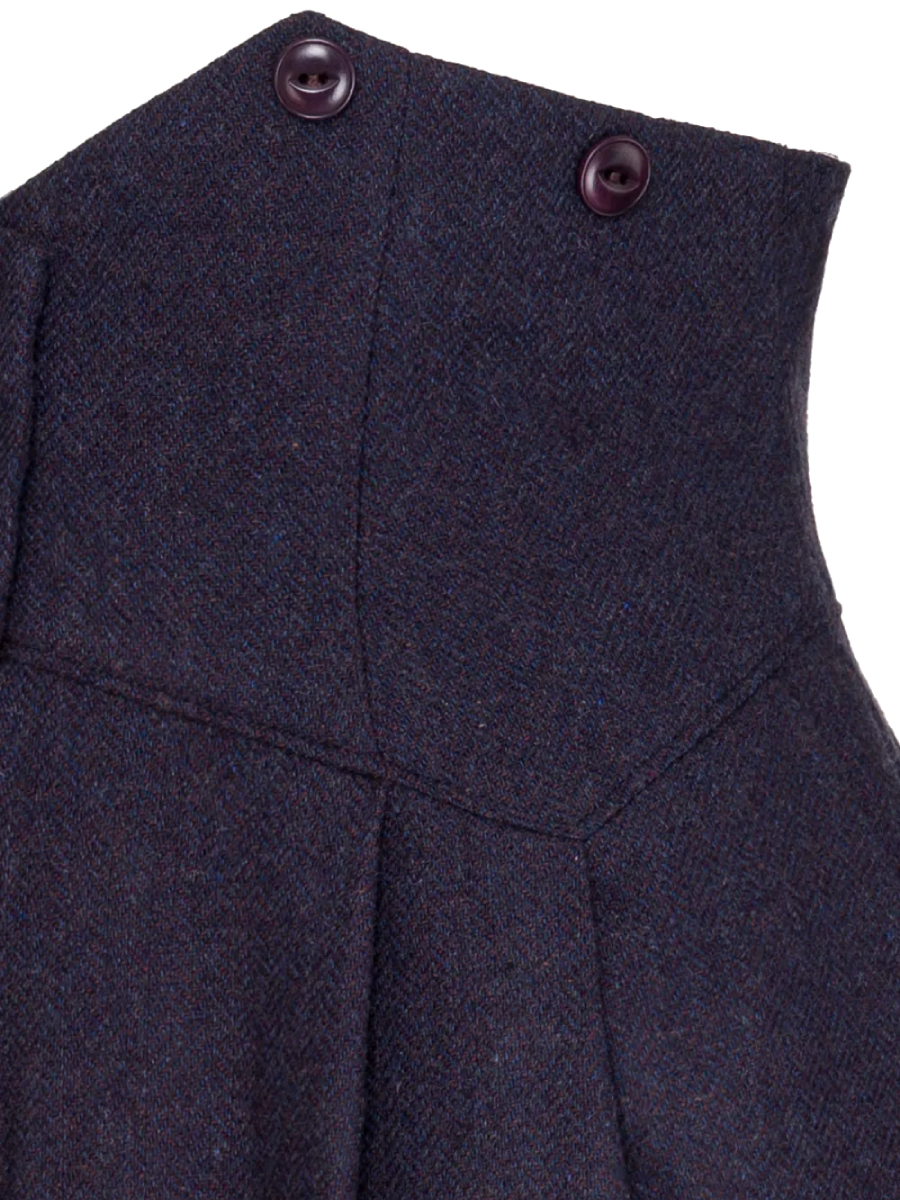 Emmy Miss Fancy Pants Slacks Maroon Midnight Wool Tweed