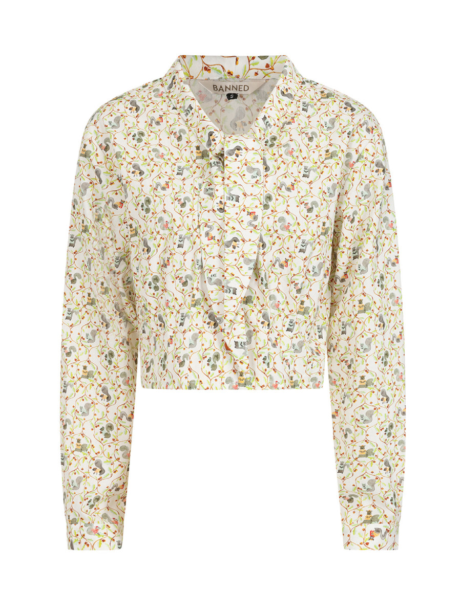 Banned Bluse Cherry Squirrel Blouse
