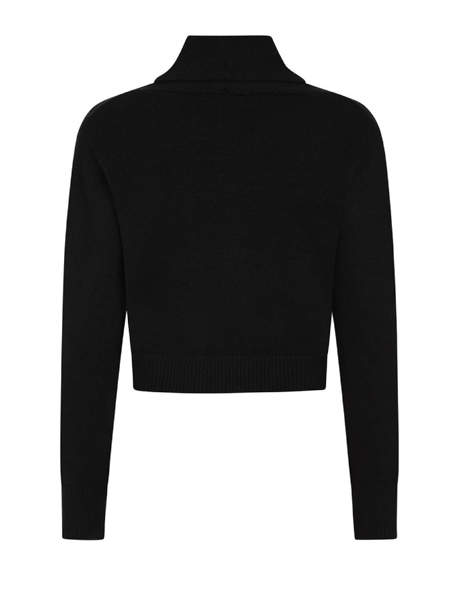 Banned Violet Cardigan Black