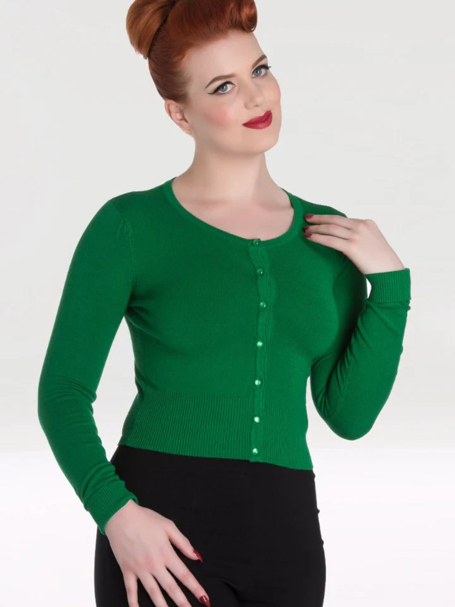 Hell Bunny Paloma Cardigan Green