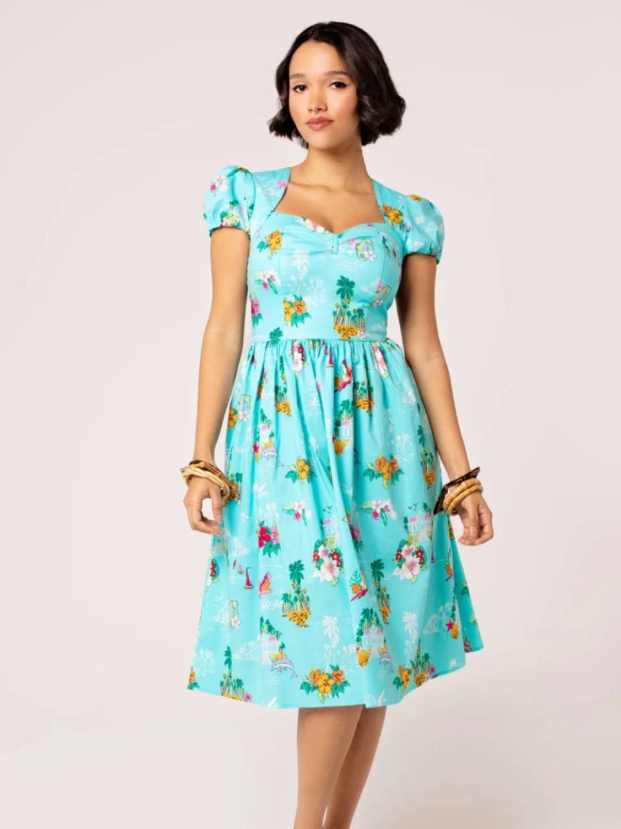 Hell Bunny Ayanna Dress Tropical Islands