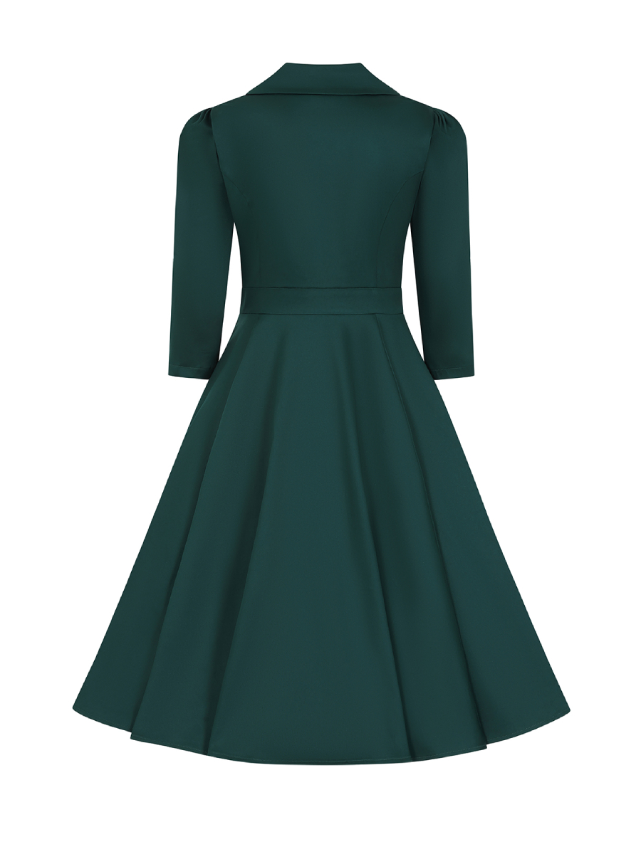 Hearts and Roses Alyssa Swing Dress Green