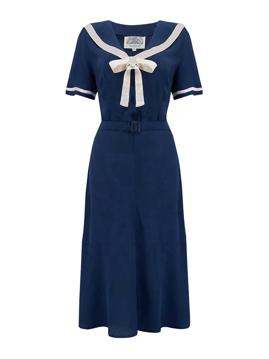 Seamstress of Bloomsbury Patti Dress Navy