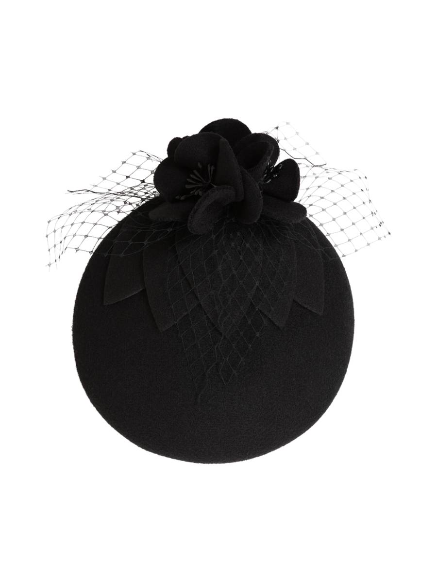 Banned Noir Veil Hat Black