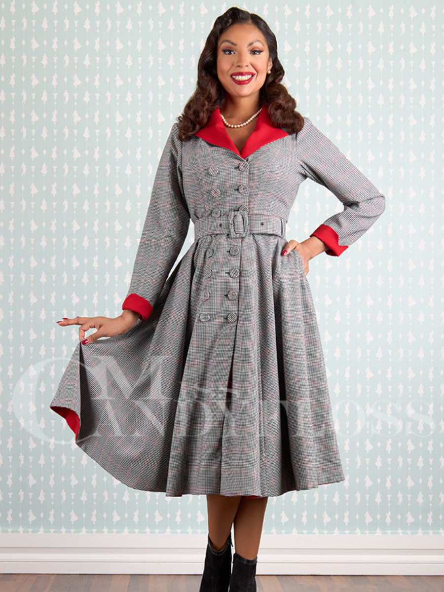 Miss Candyfloss Mantelkleid Lilou-Rose Coat Dress