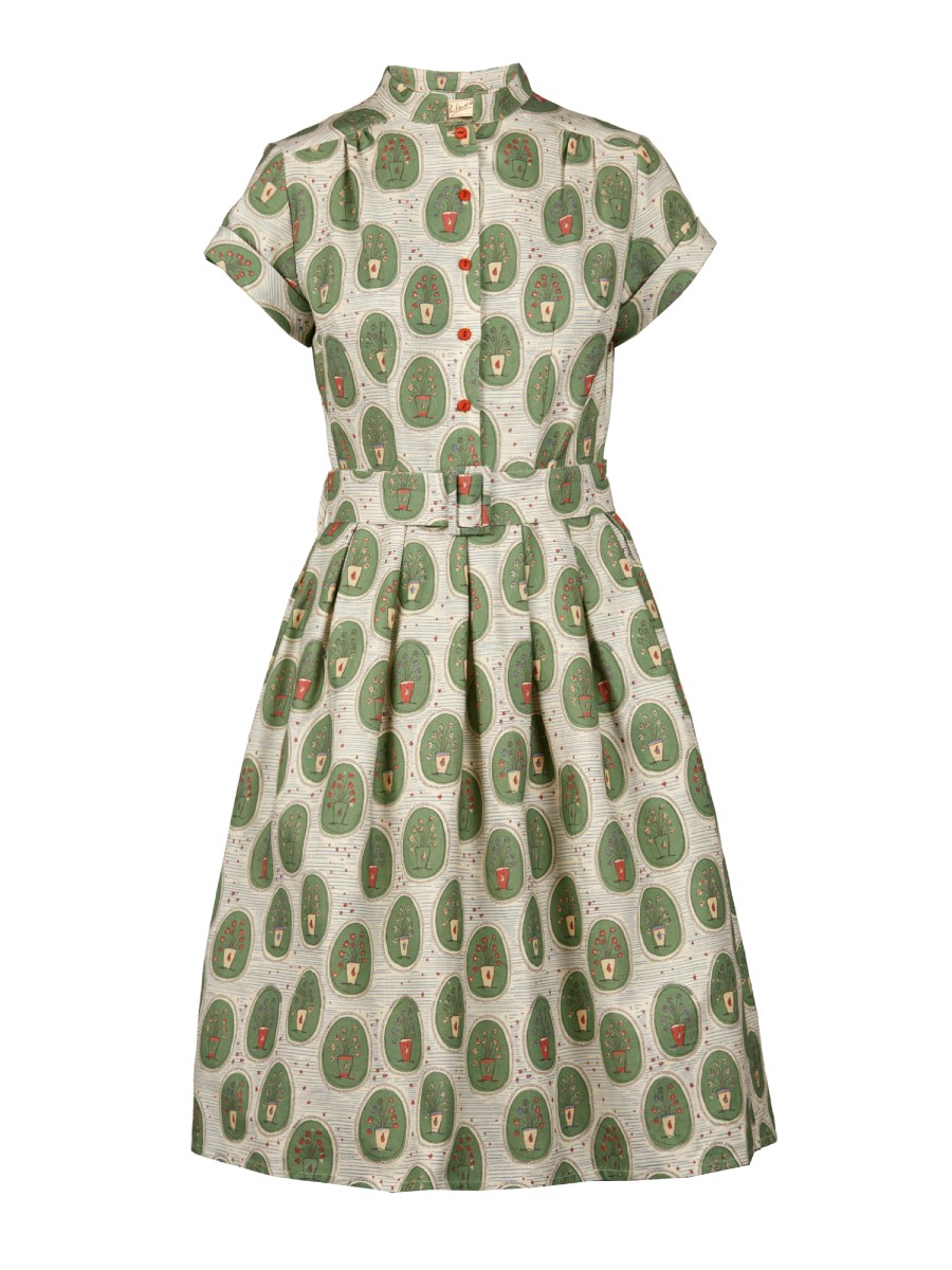 Palava Louise Dress Green Pot Plants
