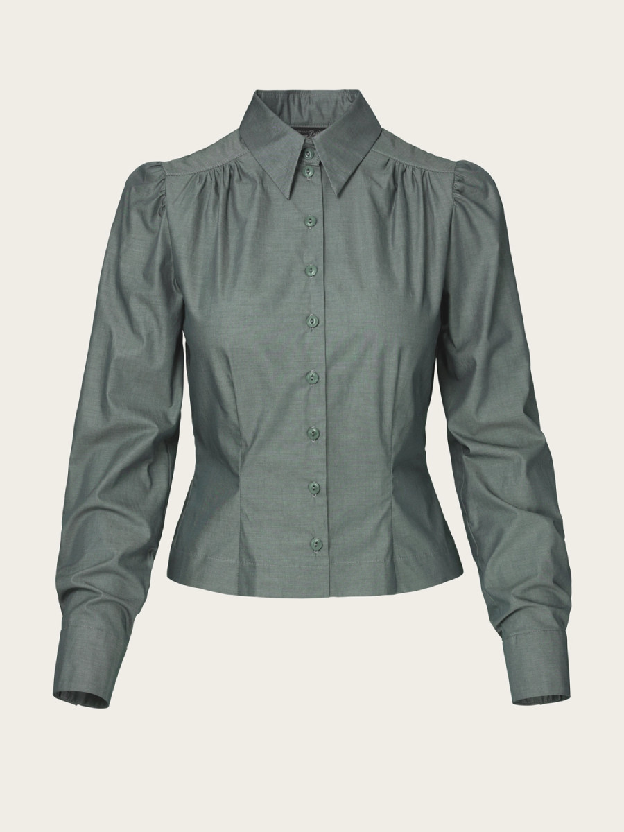Emmy Bluse Spectacular Spearpoint Shirt Hunter Green