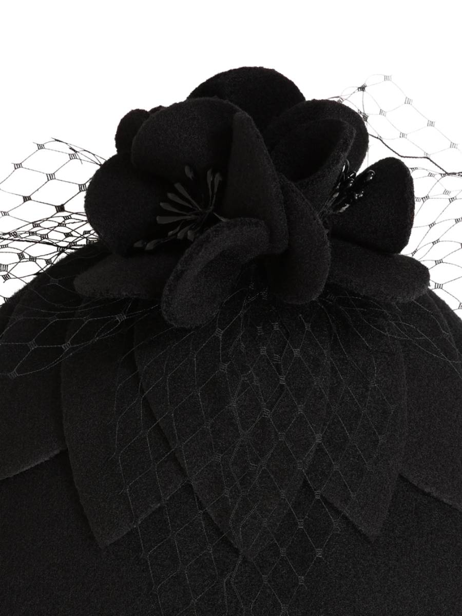 Banned Noir Veil Hat Black