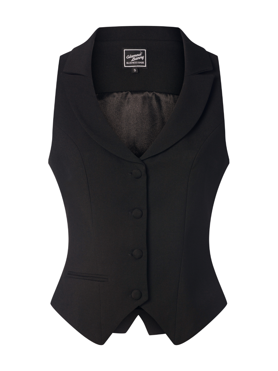 Glamour Bunny Weste Dakota Waistcoat schwarz