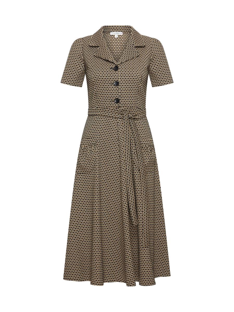 Very Cherry Kleid Revers Dress Midi Safiya