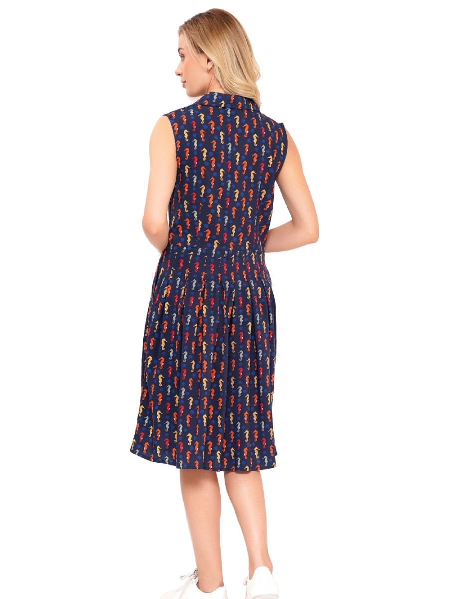 Circus Seahorse Dress Mood Indigo