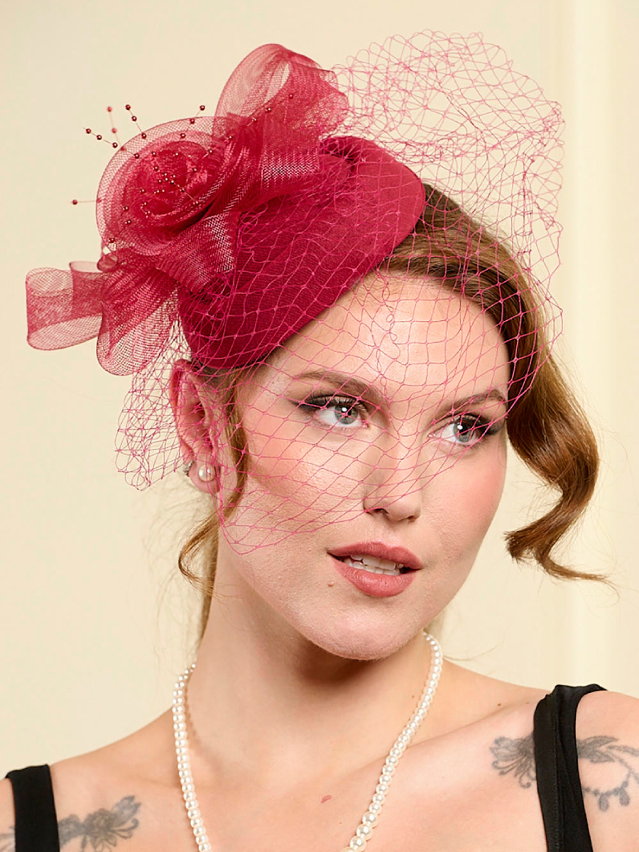 Banned Royal Bloom Fascinator Red