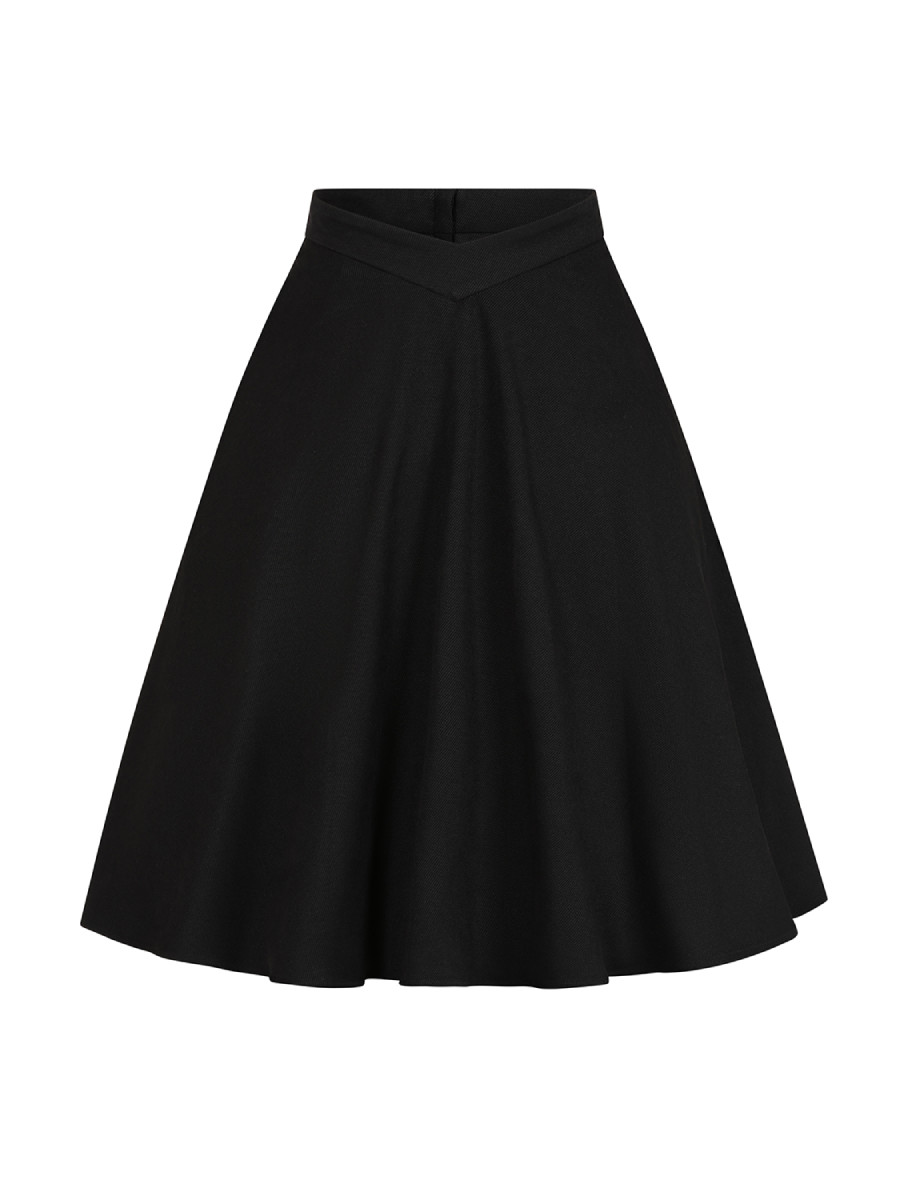 Banned Rock Baxtor Skirt Black Corduroy