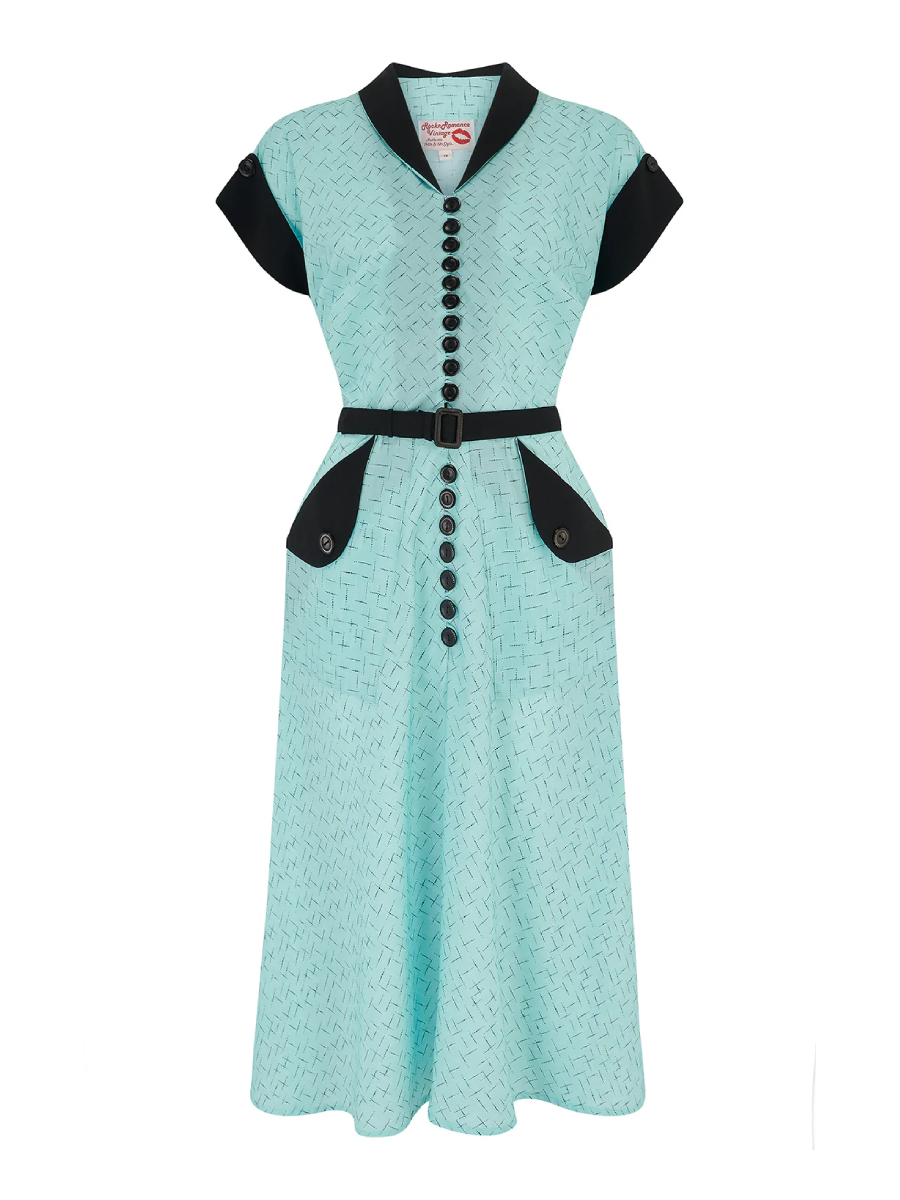 Rock'n'Romance Kleid Casey Dress Atomic Stitch hellblau