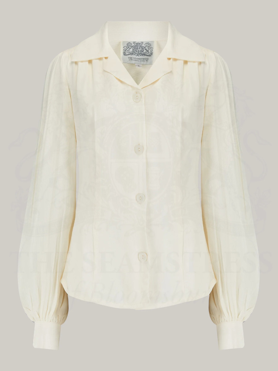 Seamstress of Bloomsbury Bluse Poppy Blouse Cream