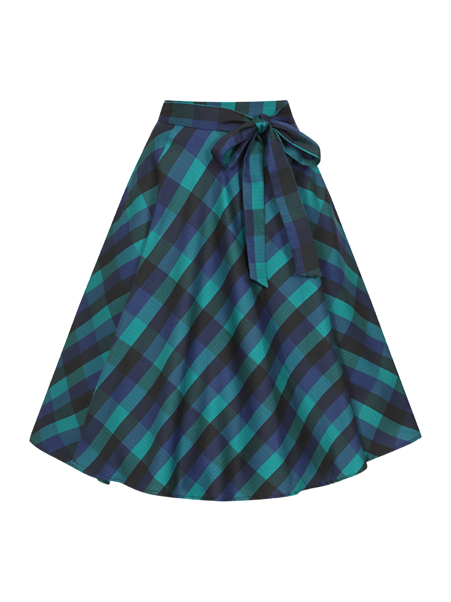 Hearts and Roses Louisa Check Swing Skirt