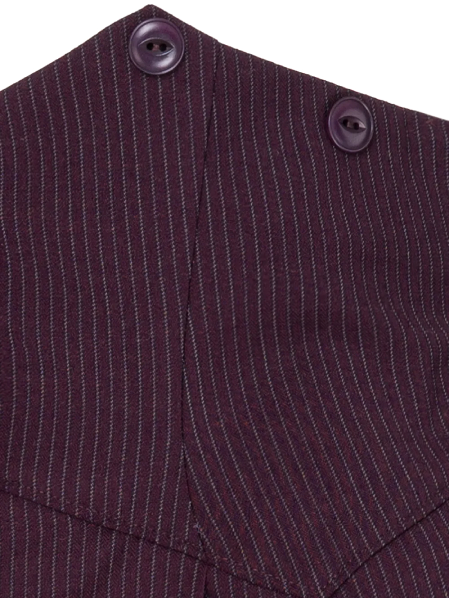 Emmy Miss Fancy Pants Slacks Plum Pinstripe