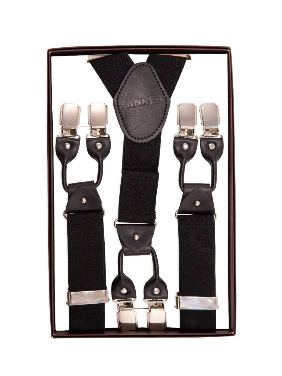 Banned Hosenträger Jefferson Braces schwarz