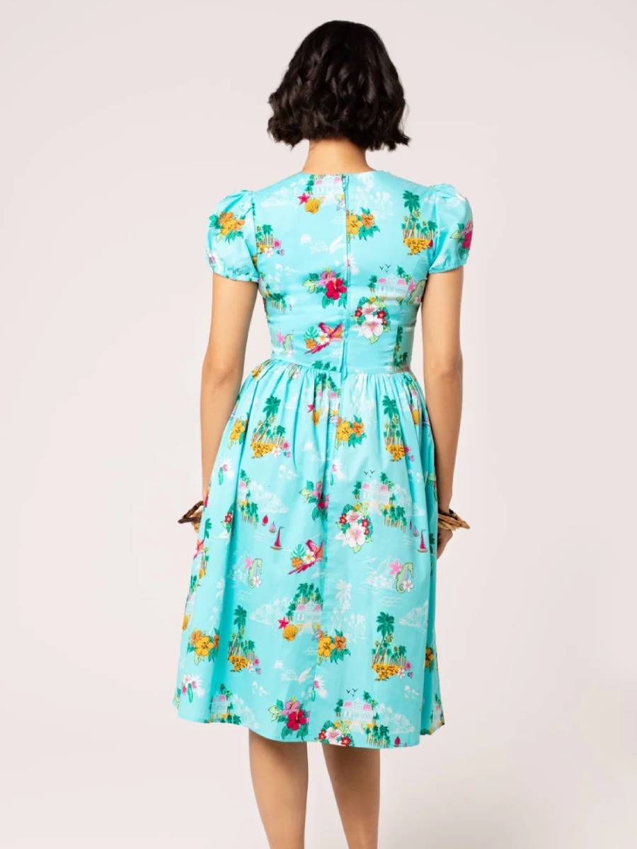 Hell Bunny Kleid Ayanna Dress Tropical Islands türkis