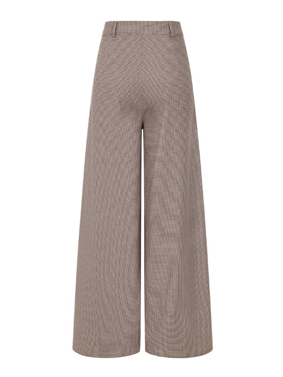 Banned Eliza Houndstooth Trousers Brown