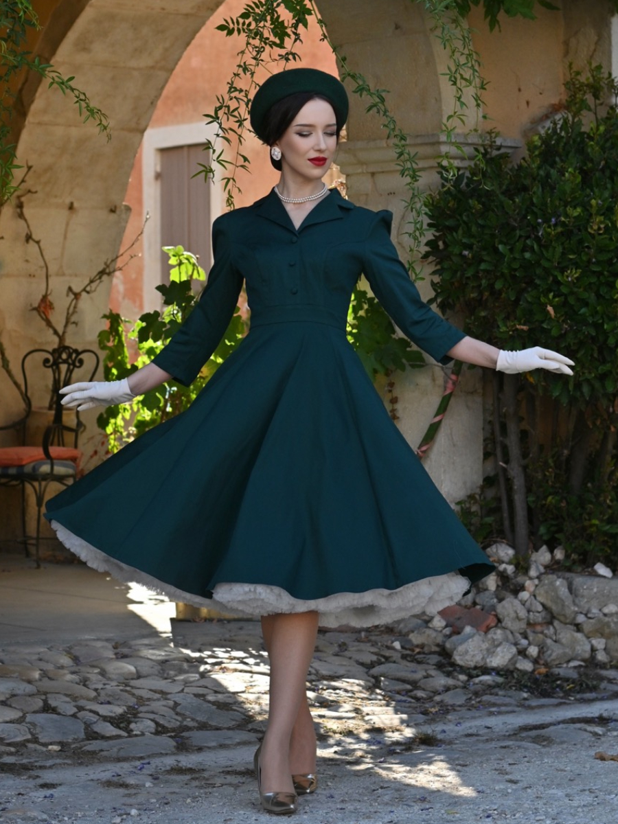 Hearts and Roses Alyssa Swing Dress Green