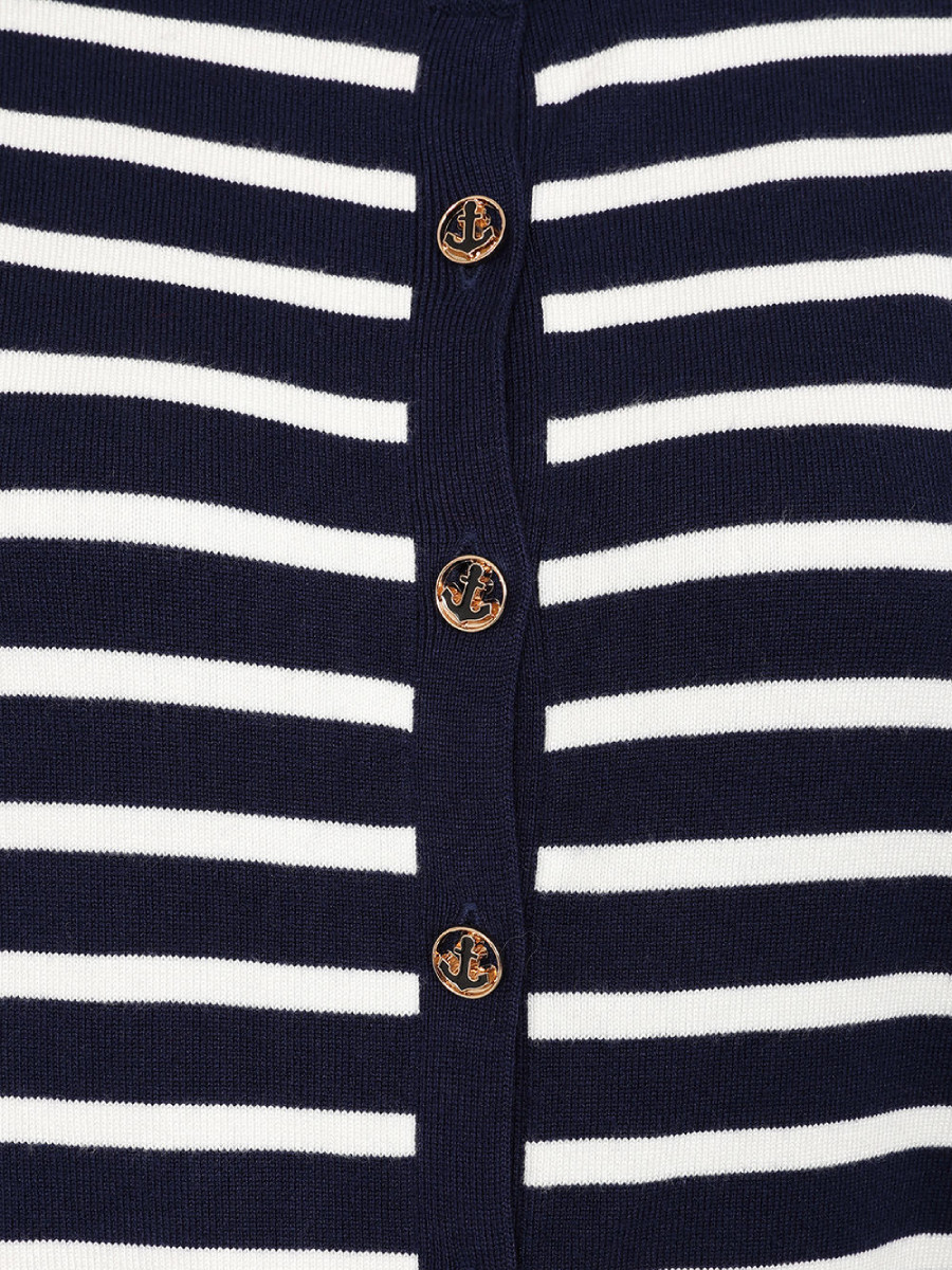 Banned Nautical Lines Cardigan dunkelblau weiß gestreift