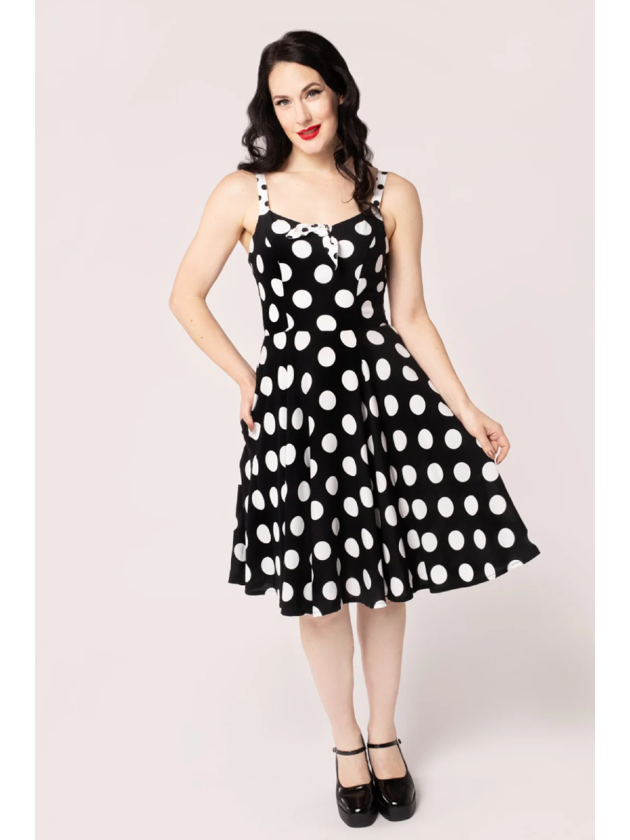 Hell Bunny Kleid Dolores Dress Large Polka s/w