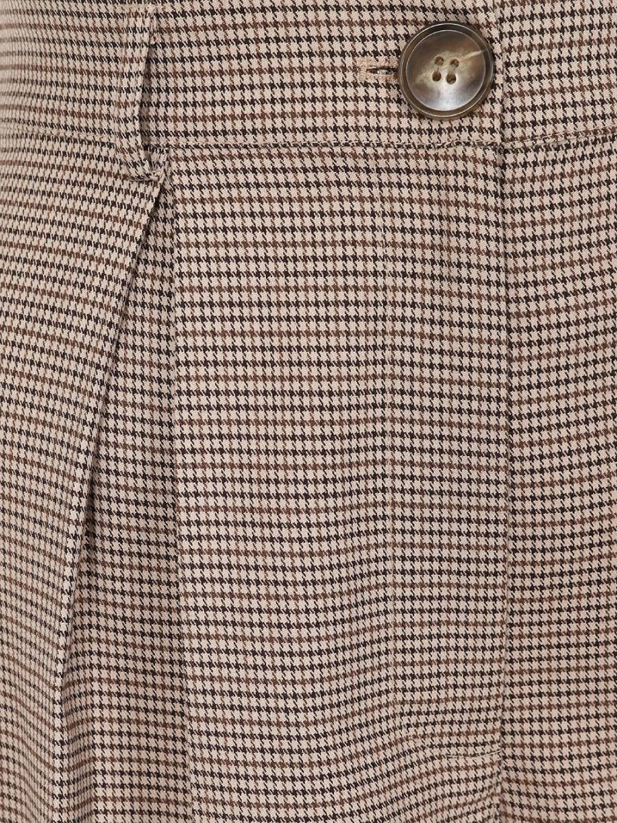 Banned Eliza Houndstooth Trousers Brown
