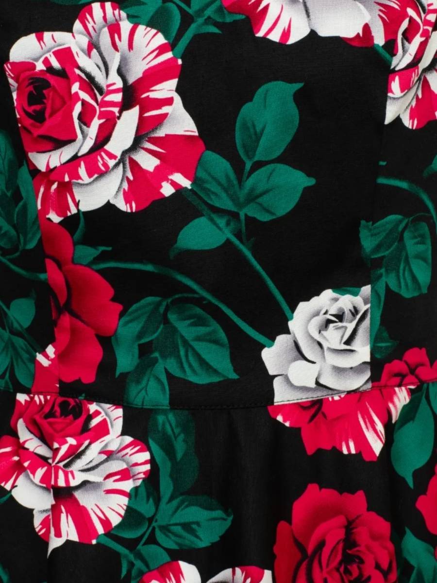 Hell Bunny Paint Me Roses Dress