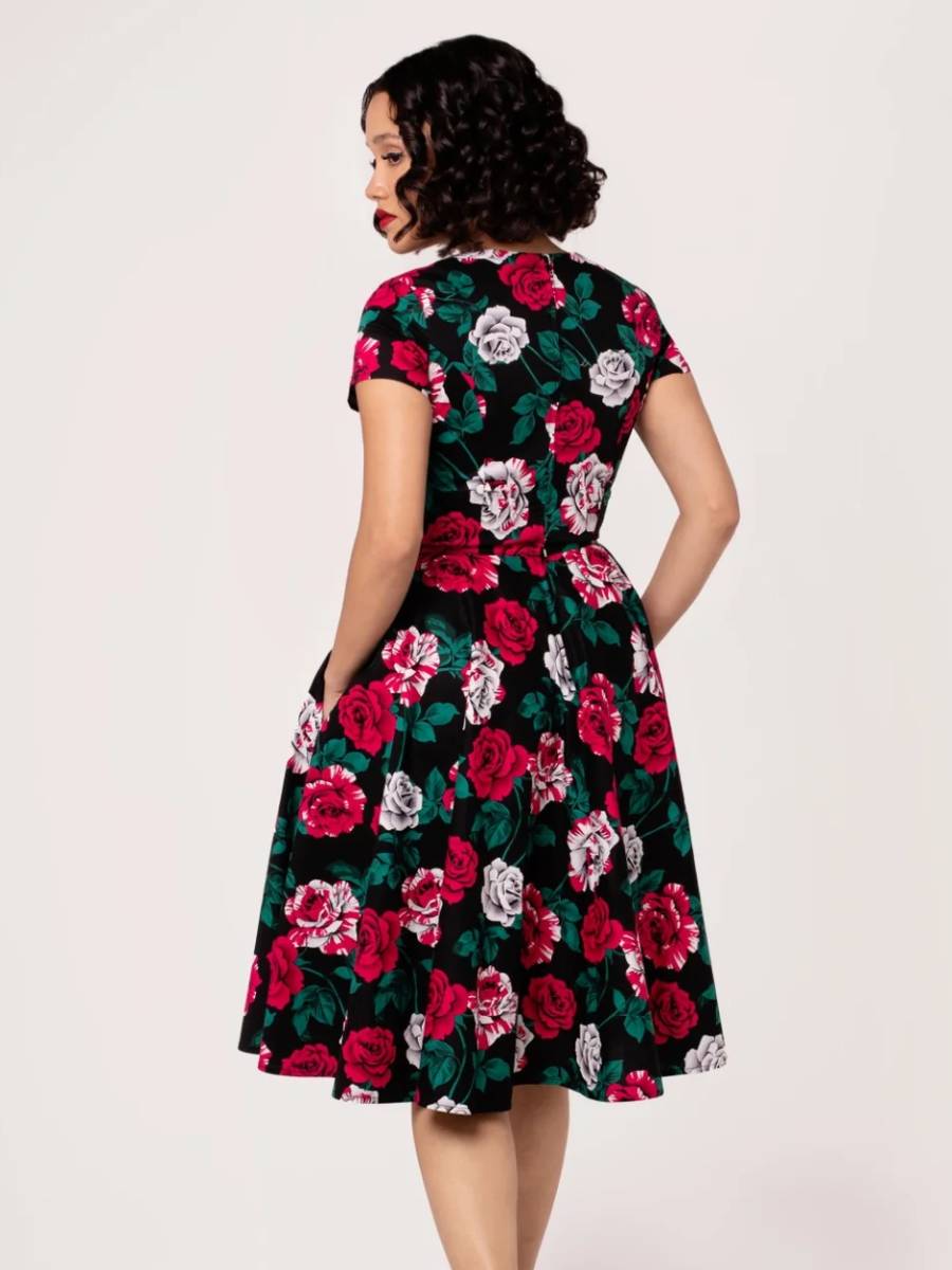 Hell Bunny Paint Me Roses Dress