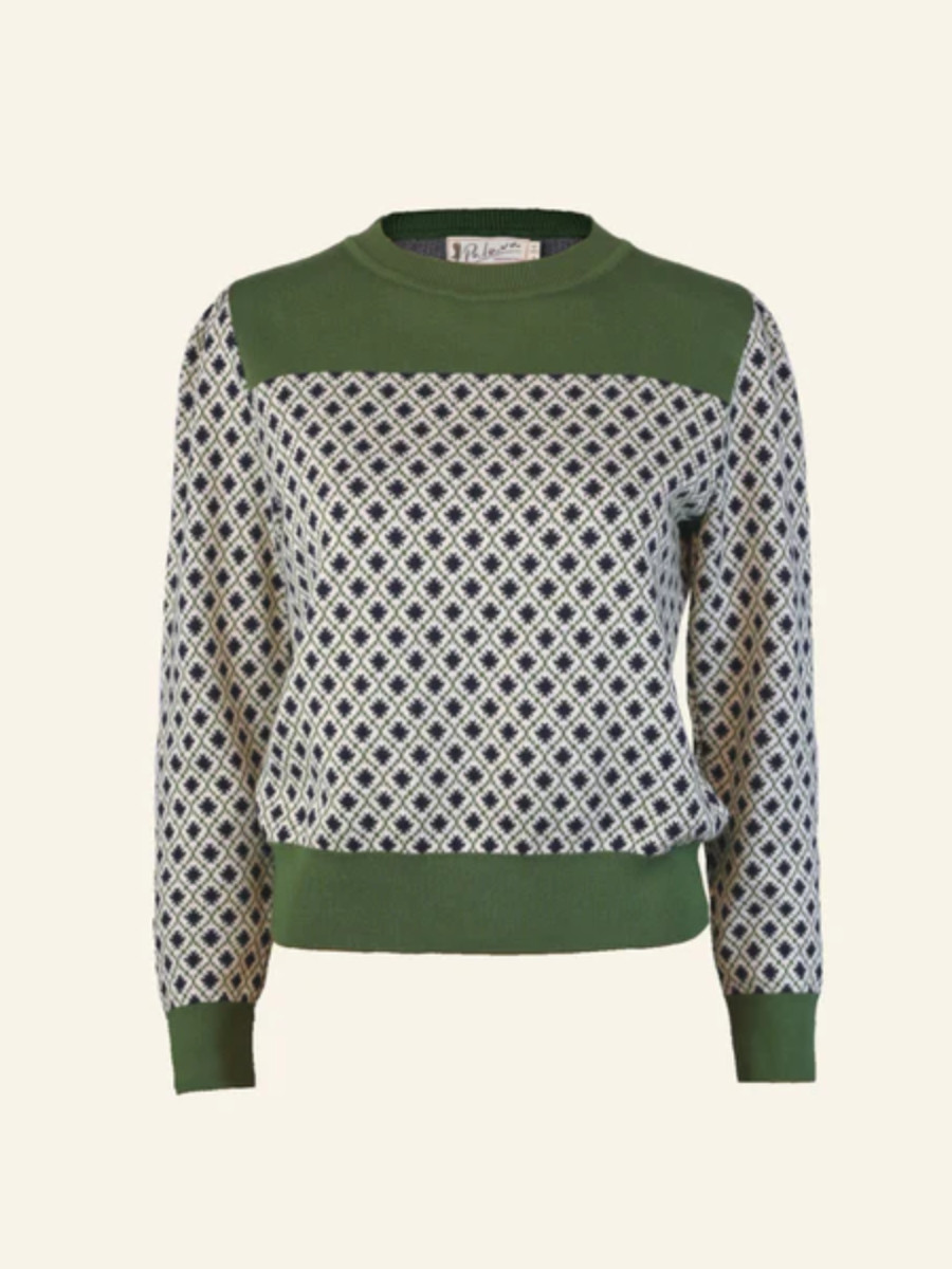 Palava Pullover Clara Knit Top Green Tiles