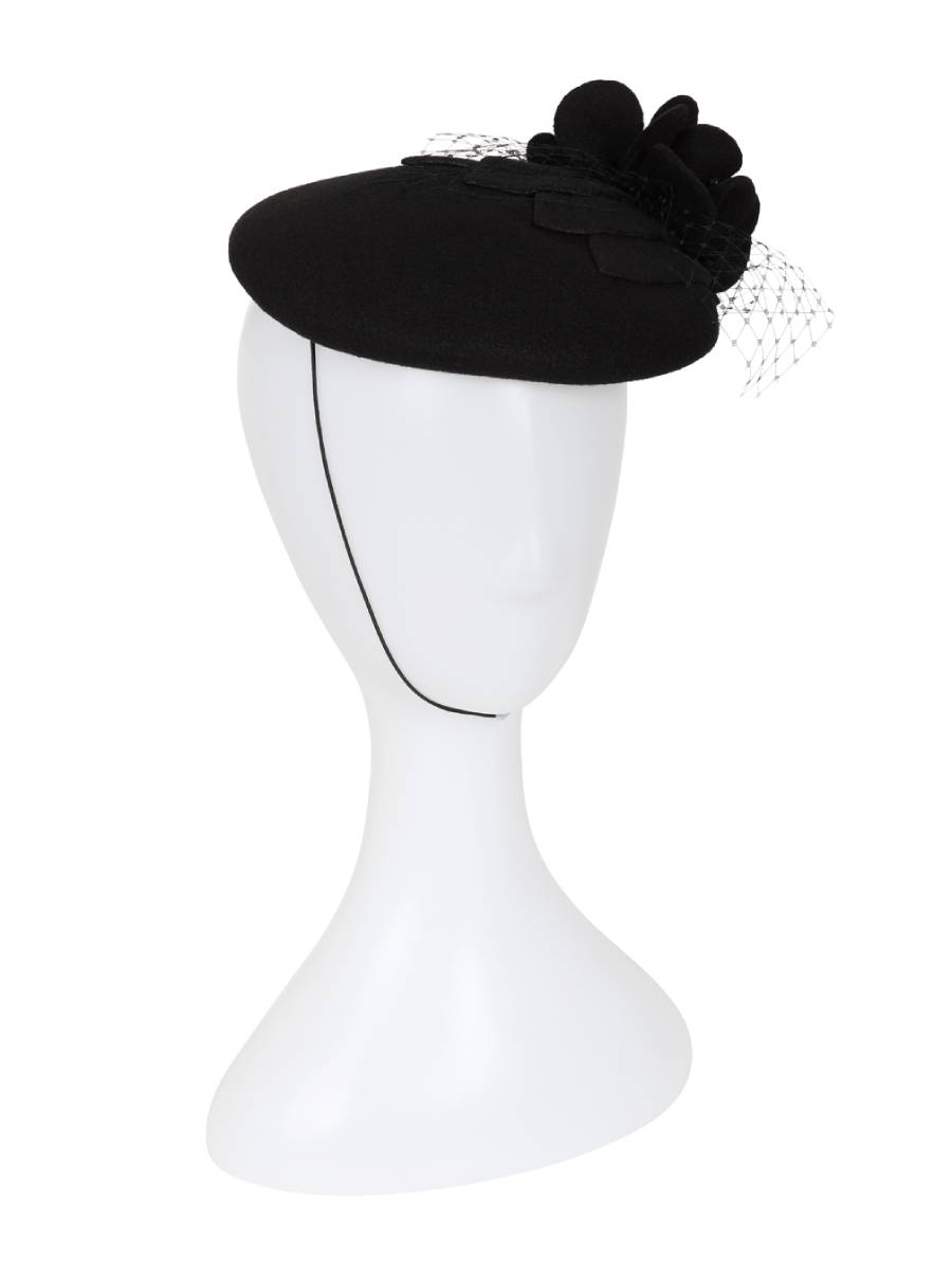 Banned Noir Veil Hat Black