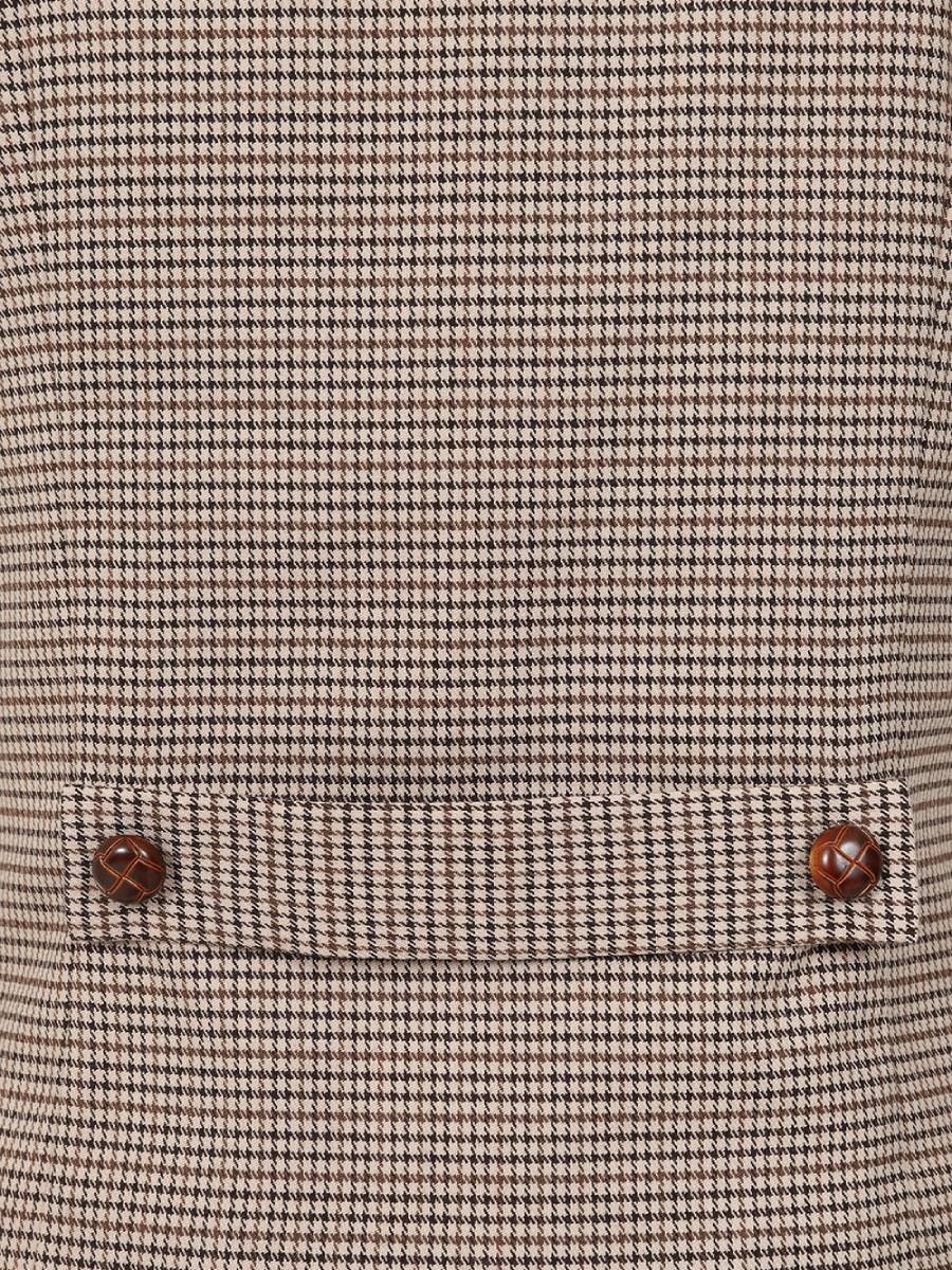 Banned Weste Hallie Houndstooth Waistcoat braun kariert